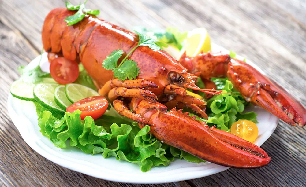 Langosta Rellena de Camarones